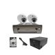 Kit de 2 cámaras móvil 1MP, grabador 4CH HDD 1TB