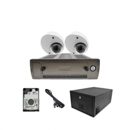 Kit de 2 cámaras móvil 1MP, grabador 4CH HDD 1TB