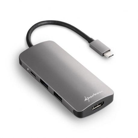 Adaptador Multi puerto Sharkoon USB-C 3.0