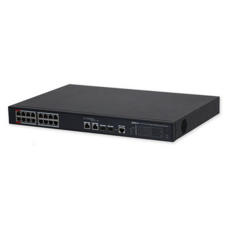 Switch Dahua 18 puertos giga PoE 190w administrabl