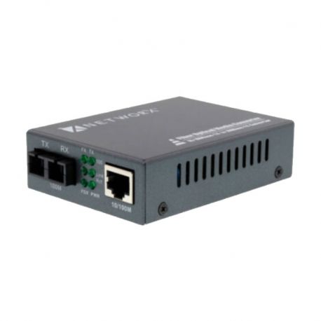 Convertidor de medios monomodo gigabit SC duplex