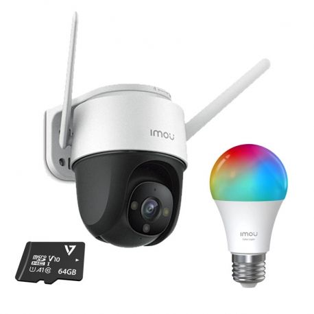 Kit cámara Cruiser 4MP WiFi Micro SD 64GB bombilla