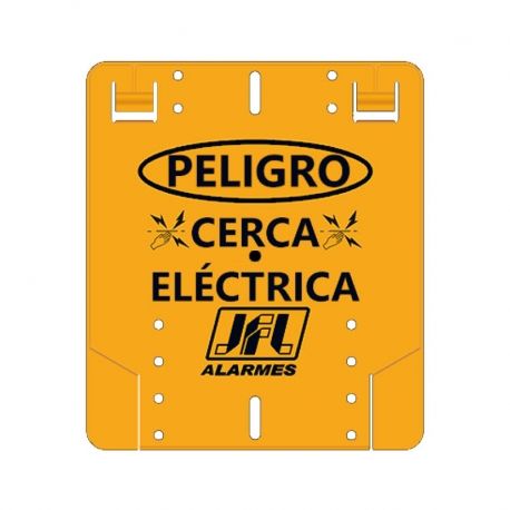 Cartel de advertencia electrificador JFL español E