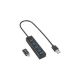 Hub de aluminio Sharkoon USB 3.2 Gen 1 4 puertos