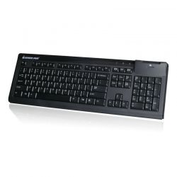 Teclado Iogear con lector de tarjetas cablead USB