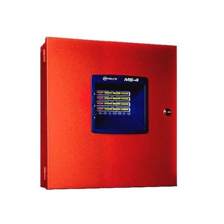 Panel de alarma Fire Lite MS4 convencional 4 zonas
