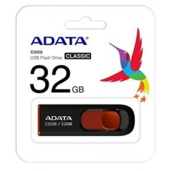 MEMORIA USB 32GB ADATA BLACK+RED AC008-32G-RKD