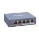 Switch Monitoreable PoE+ 4 puerto 10/100 Mbps Poe+