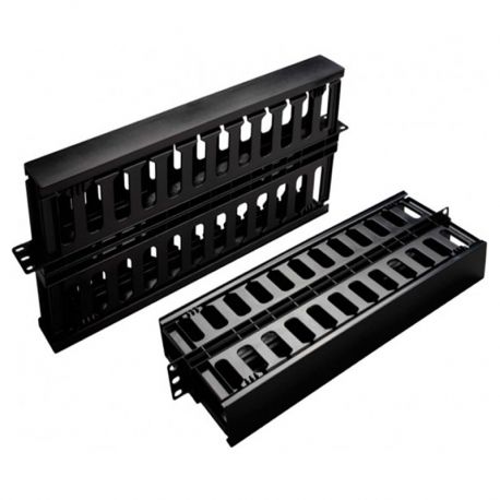 ORGANIZADOR CABLE HORIZONTAL, RANURADO 1U