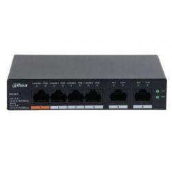 SWITCH DAHUA 6 PUERTOS GIGA 4 POE 60W