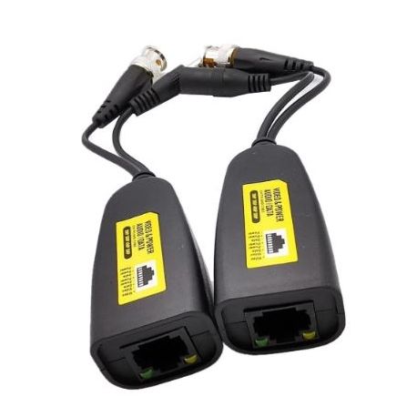 RJ45 Video Balun TURBO y corriente AHD/CVI/TVI KIT