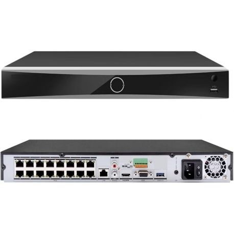 NVR Hikvision 16ch IP 8MP, Acusense PoE