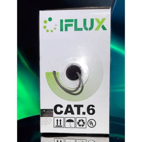 Cable UTP Iflux Cat6 23AWG 305mts UL, gris