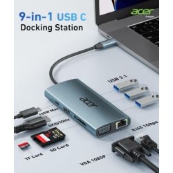 Adaptador ACER 9 en 1 USB TIPO C