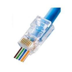 Terminal RJ45 plug Cat5 y Cat6 EASY - LANTEK 100U