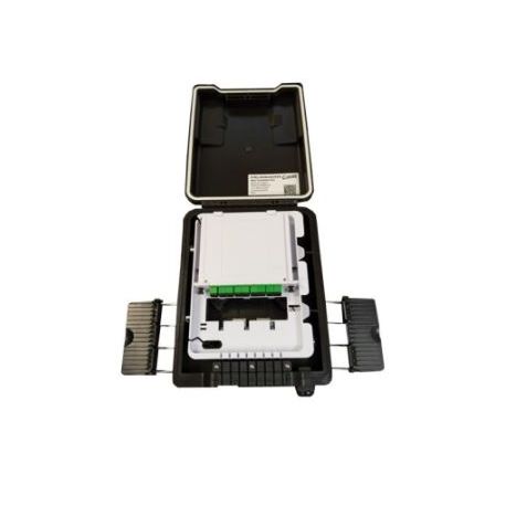 Caja de fibra óptica poblada ABS 8 Adaptadores SC