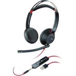 HEADSET POLY BLACKWIRE C5220 USB BINAURAL