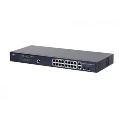 SWITCH DAHUA 18 PUERTOS GIGA POE 130 W