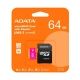 MEMORIA MICRO SD 64GB CLASE 10 ADATA