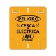 Rotulo cartel de advertencia cerca eléctrica JFL