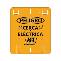 Rotulo cartel de advertencia cerca eléctrica JFL