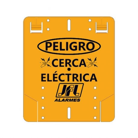 Rotulo cartel de advertencia cerca eléctrica JFL
