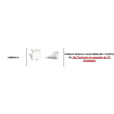 CMBWH-X PANDUIT MODULO VACIO MINICOM 1 PUERTO BL