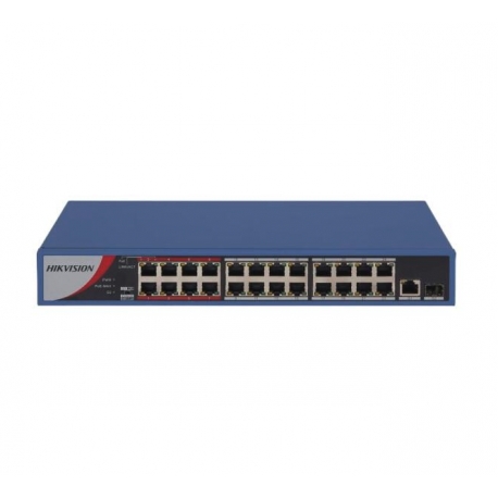 Switch PoE+ No Administrable, 24 Puertos 100 Mbps