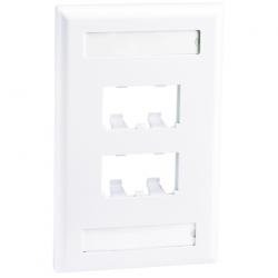 PLACA FRONTAL PN 4PUERTOS MINICOM BLANCO