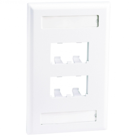PLACA FRONTAL PN 4PUERTOS MINICOM BLANCO