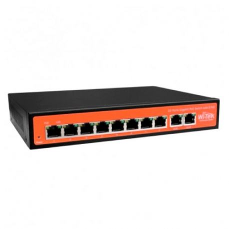 Switch Wi-Tek 8 puertos PoE 10/100/1000 + 2p GB