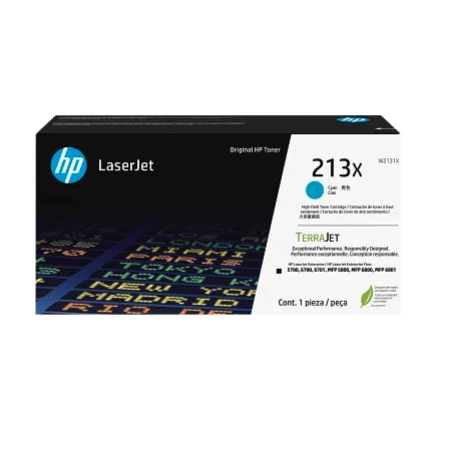 Cartucho de tóner original HP LaserJet 213X cian