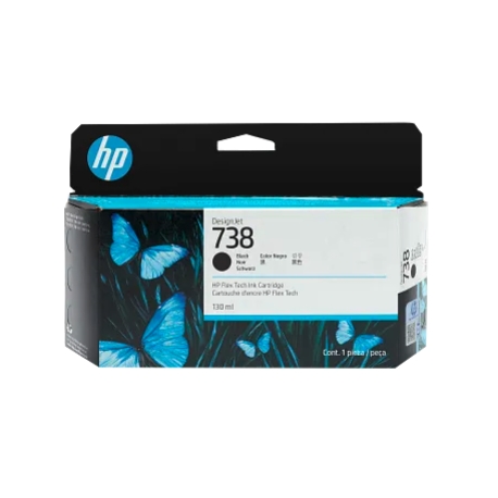 HP 738 130-ml Black DesignJet Ink Cartridge