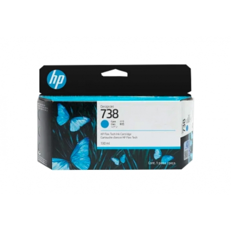 HP 738 130-ml Cyan DesignJet Ink Cartridge