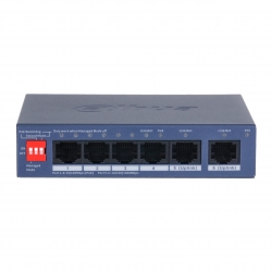 SWITCH CLOUD DAHUA 4 POE 100MBPS + 2 UPLINK GIGA 3