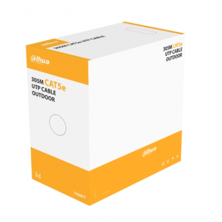 CABLE UTP DAHUA CAT5E NEGRO 305M 100% COBRE