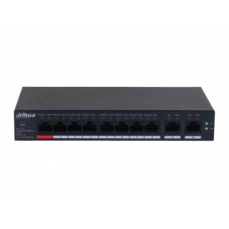 SWITCH CLOUD DAHUA 8 POE GIGA +2 RJ45 UPLINK 110W