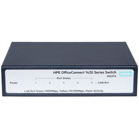Switch HPE JH327A 5p GigaE PoE Dúplex 10Gb Capa 2