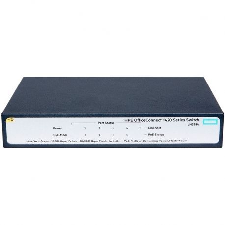 Switch HPE JH328A 5p GigaE PoE Plug and Play Capa2
