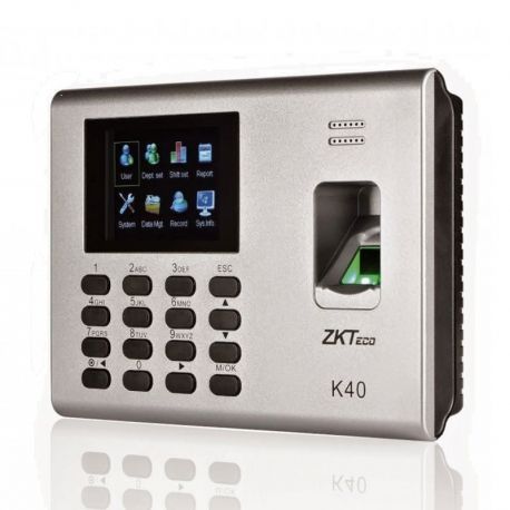 Reloj Biométrico ZKTeco K40 IP 1000 Huellas TFT