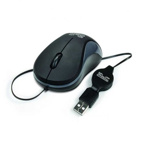 Mouse Klip Xtreme KMO-113 USB Negro Retráctil