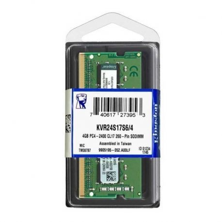 Memoria RAM Kingston 4GB DDR4 SODIMM 2400 MHz 1.2