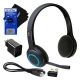 Headsets Logitech Wireless Headset USB Negro