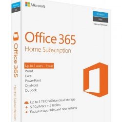 Office Home 365 5-PC/Mac 5-Android 1 Año Licencia