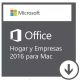 Office Hogar Y Empresas 2016 Para Mac 1-Lic ESD