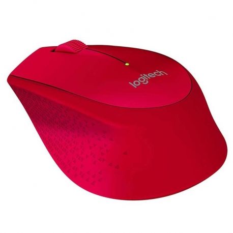 Mouse Logitech M280 Óptico Diestro 2.4 GHz Rojo