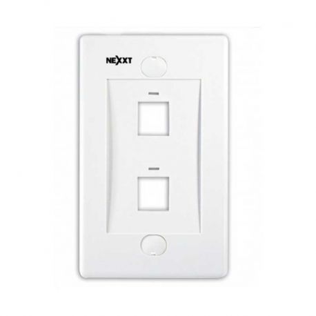 Placa de pared Nexxt Solutions 2 puertos RJ-45