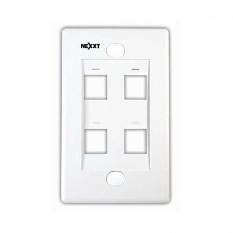 Placa de pared Nexxt Solutions 4 puertos RJ-45