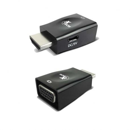 Adaptador Xtech XTC-361 de Vídeo HDMI a VGA Hembra