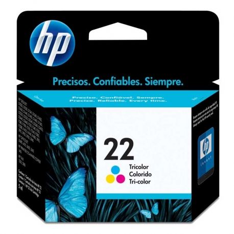 Cartuchos Tinta HP 22 Tricolor Original 5ml 165Pag